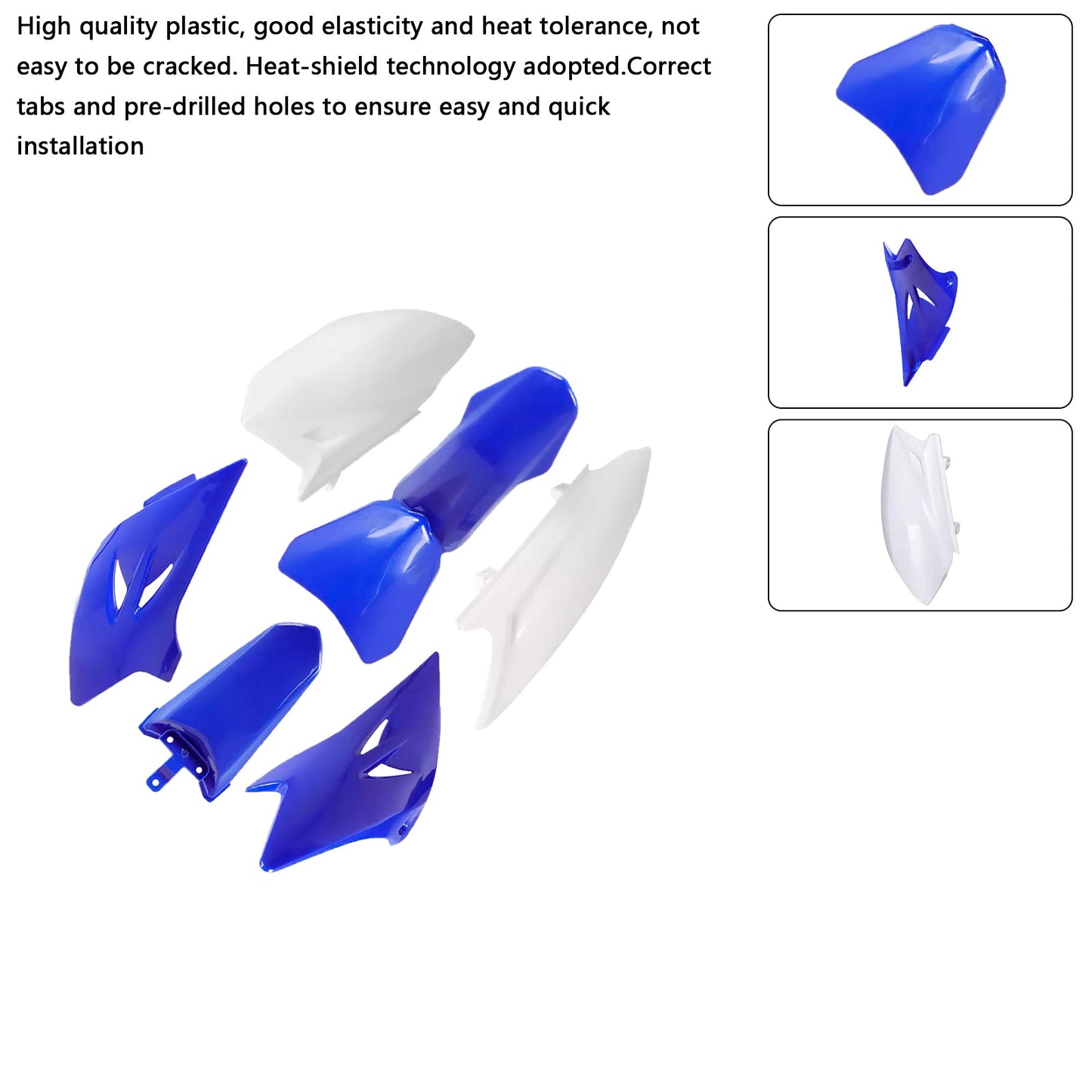 Kit plastiche per carrozzeria Yamaha TTR50 2006-2021, carenatura parafango anteriore e posteriore
