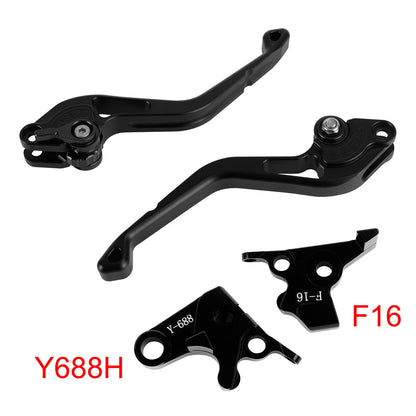Nuova leva freno e frizione corta compatibile con Yamaha FZ6 FAZER XSR 700 900 ABS, colore nero.