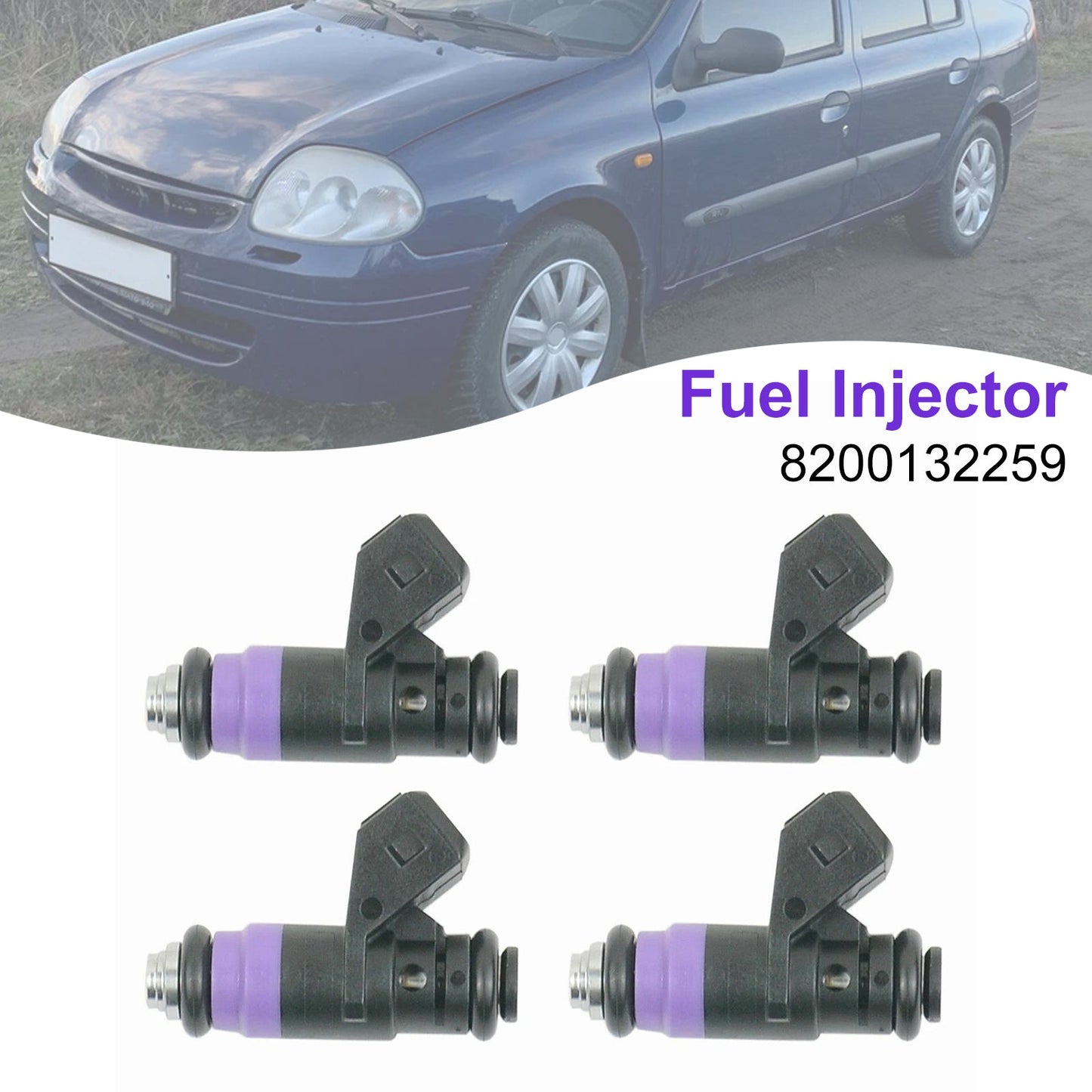 4 iniettori di carburante per Renault Clio Laguna Megane Scénic 1.4 1.6 8200132259