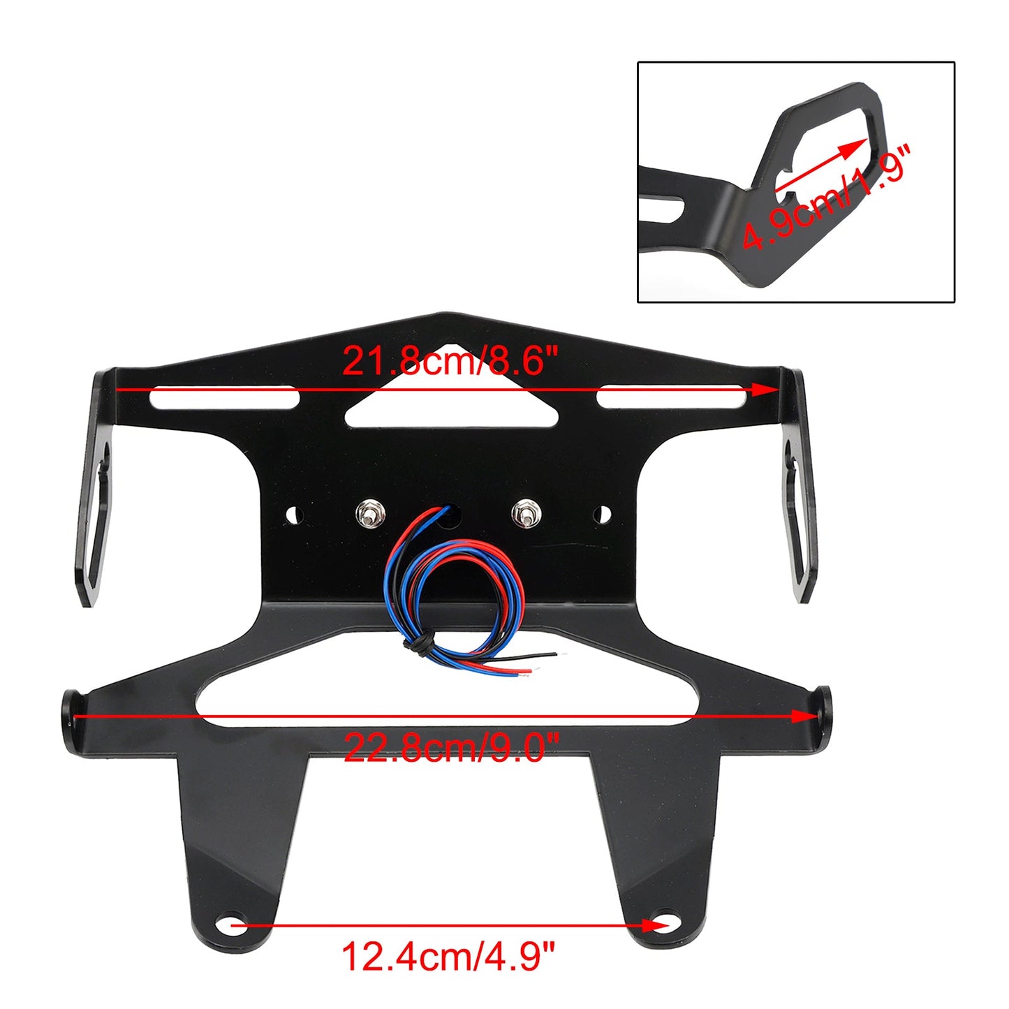 Supporto per telaio porta targa adatto per Kawasaki Eliminator 400 450 500 2024-2025