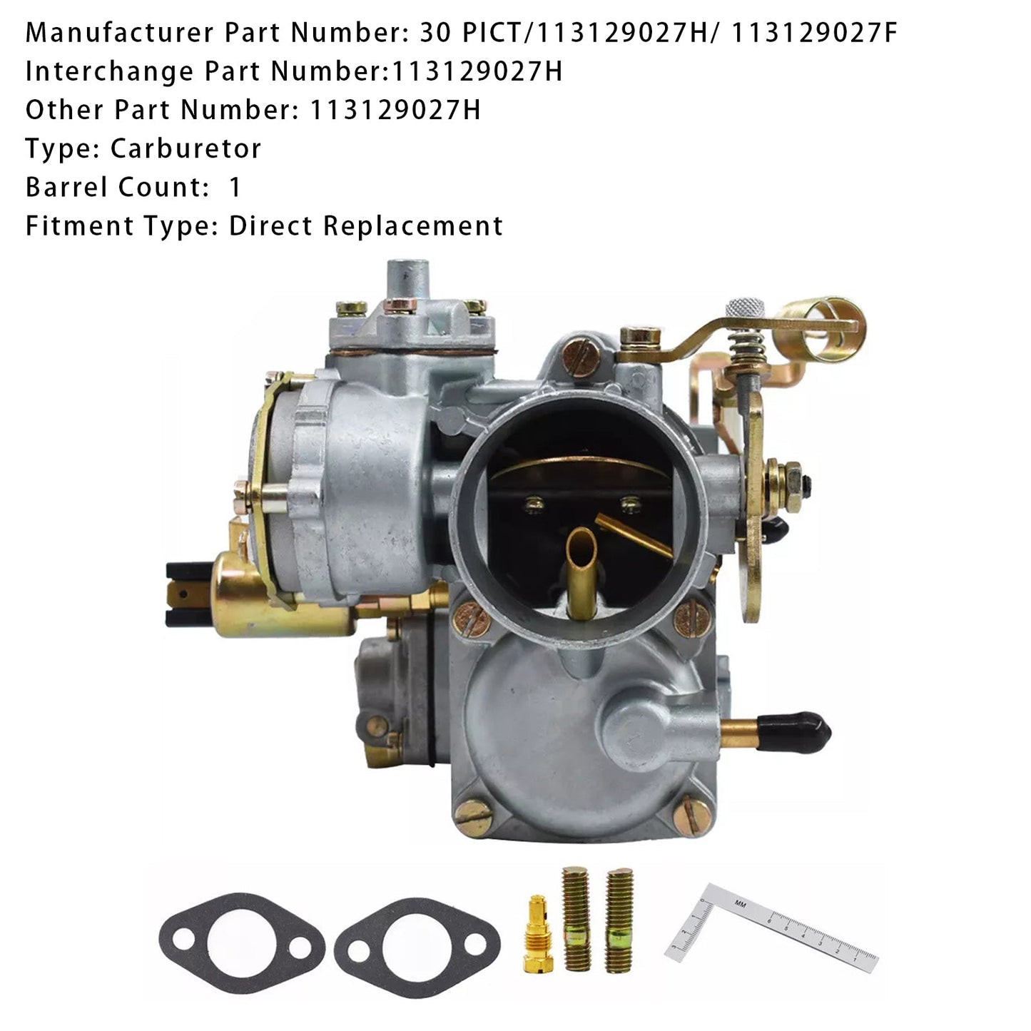 Carburatore Volkswagen Standard 30 PICT-1 1 corpo 113129027H 113129027F 1946-1948