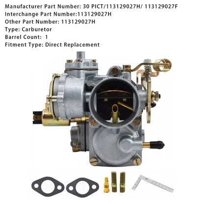 Carburatore Volkswagen Standard 30 PICT-1 1 corpo 113129027H 113129027F 1946-1948