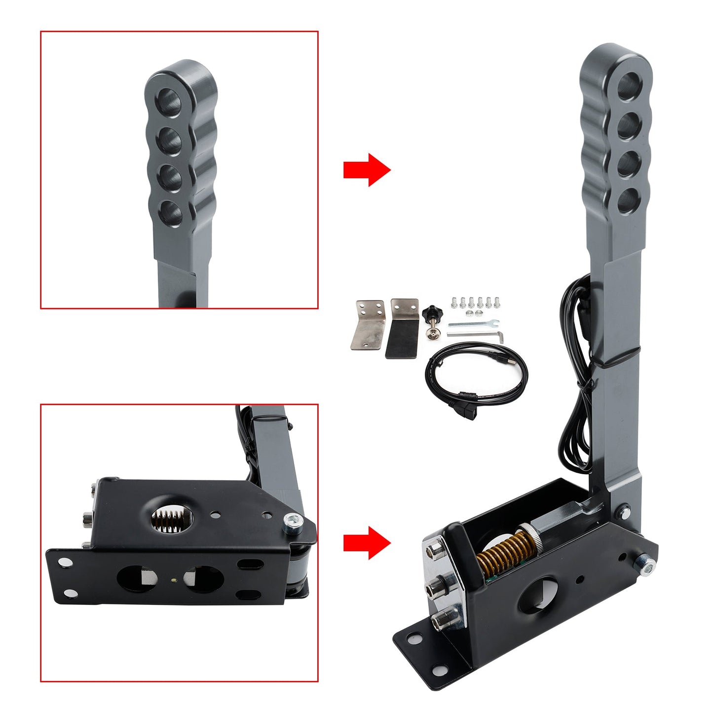 Freno a mano da corsa Sim USB per PC 14 bit con morsetto per Assetto per G27/G29/T300/T500