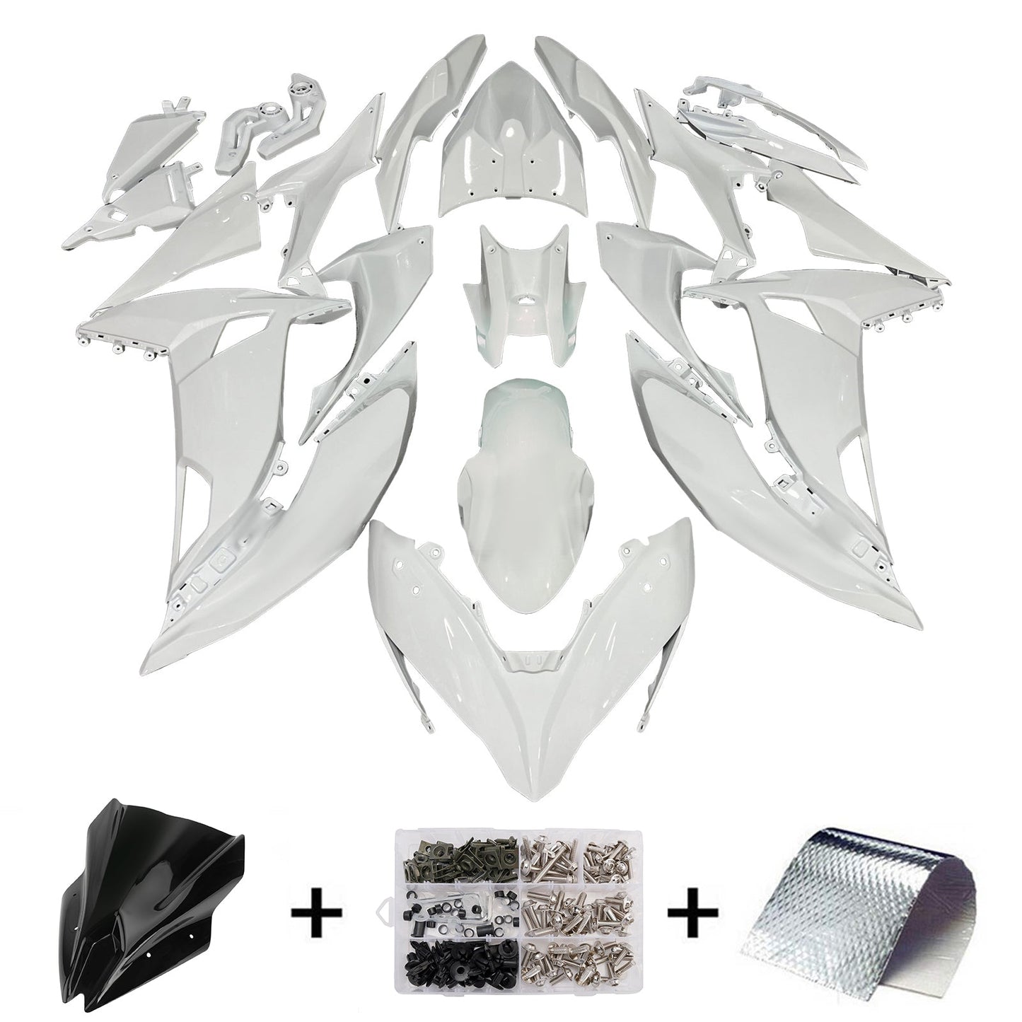 Kit carenatura iniezione in plastica ABS adatto per Kawasaki ER-6F Ninja650R 2017-2019