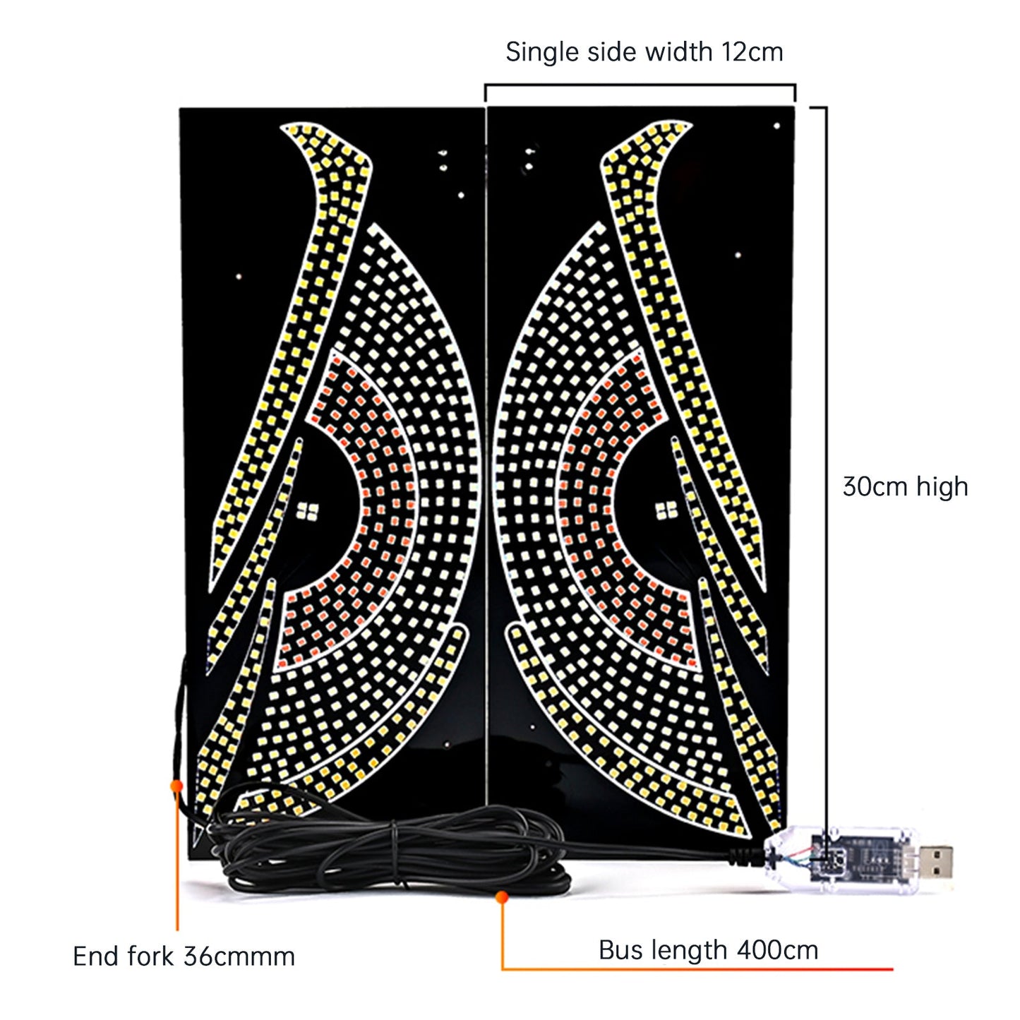 Luce LED dinamica per camion e auto con occhio del diavolo a schermo LED
