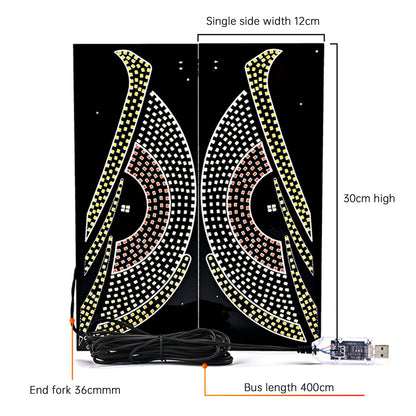 Luce LED dinamica per camion e auto con occhio del diavolo a schermo LED