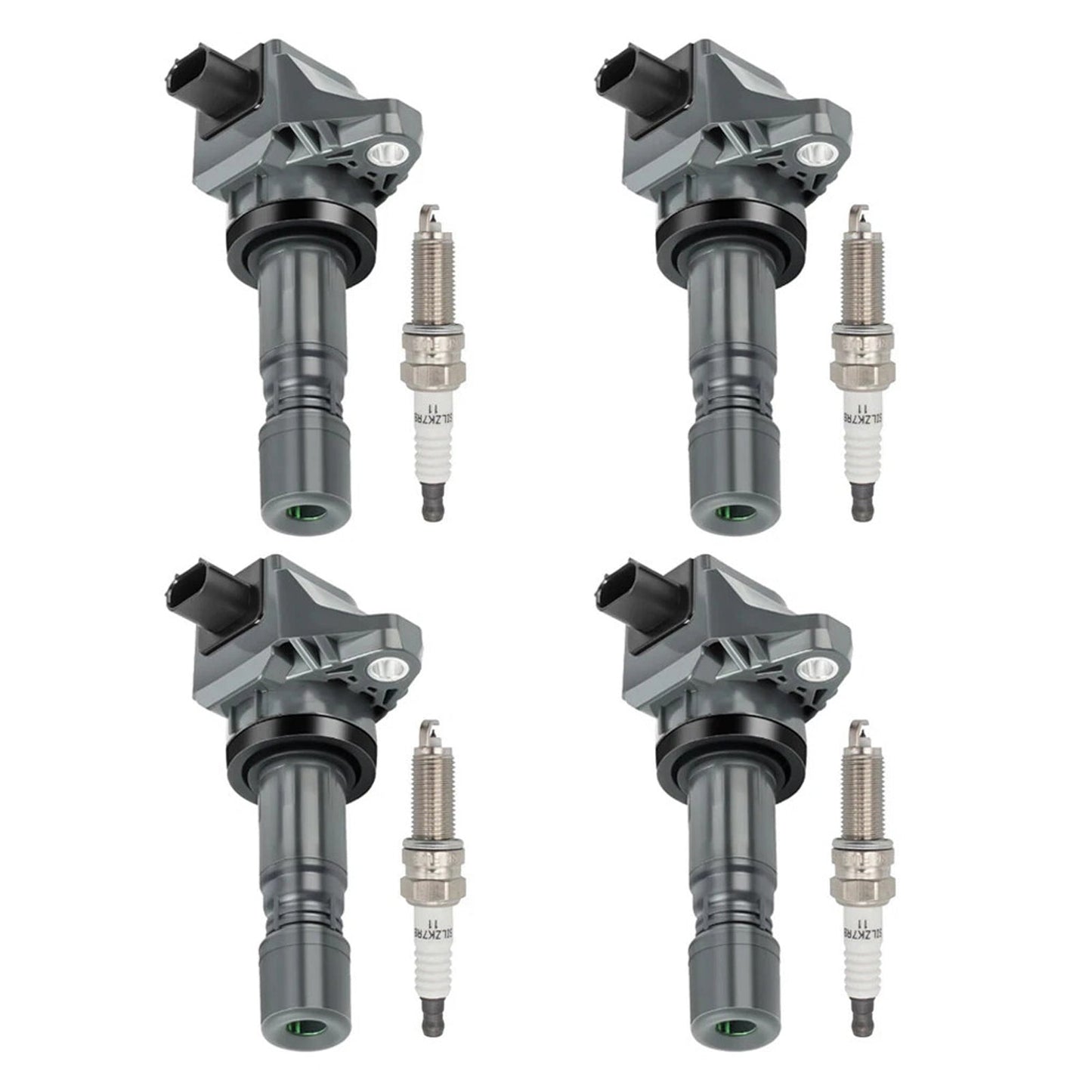 4x Bobina di accensione + 4x Candela UF672 per Acura ILX 2.0L Honda Civic HR-V 1.8L
