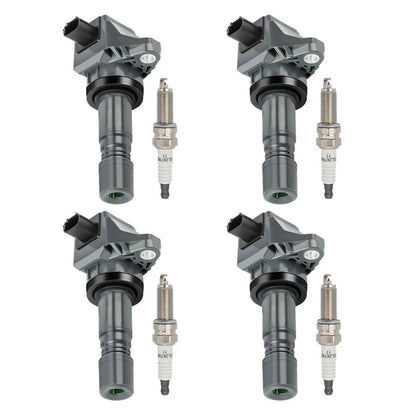 4x Bobina di accensione + 4x Candela UF672 per Acura ILX 2.0L Honda Civic HR-V 1.8L