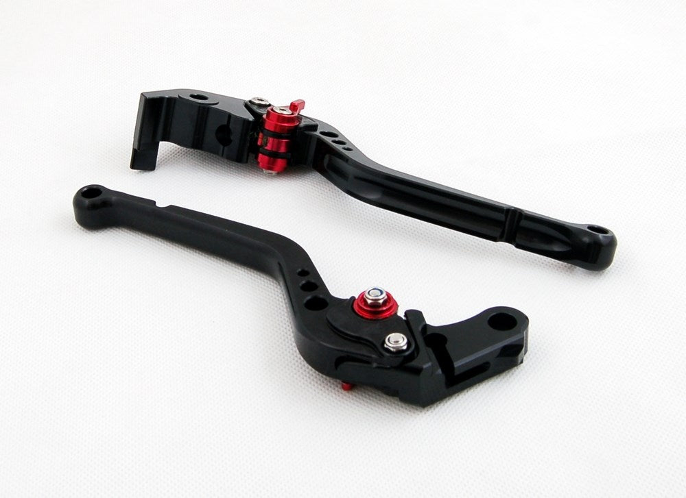 Long Brake Clutch Levers For Suzuki GSXR600 GSXR750 2006-10 GSXR1000 05-06 Black