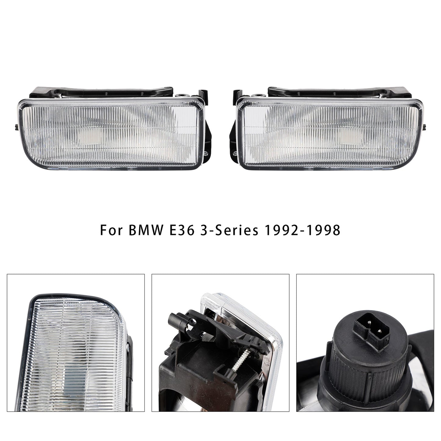Coppia di fendinebbia anteriori per paraurti BMW E36 Serie 3 1992-1998 senza lampadine