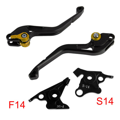 Nuova leva freno e frizione corta compatibile con Suzuki GSF650 GSXR1300 DL1000, colore oro.