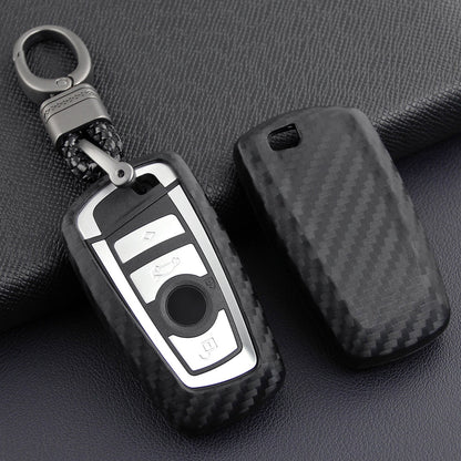 Custodia in pelle e silicone per chiave auto con fibbia per BMW Square