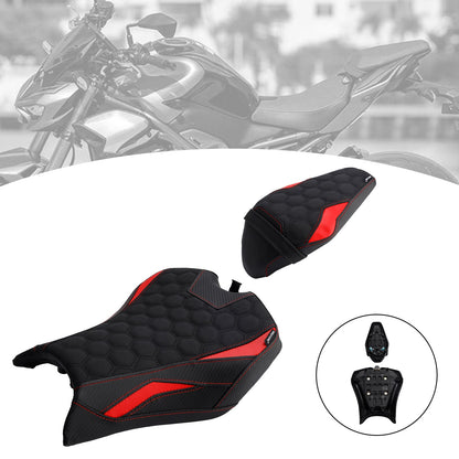 2025 - Kit cuscini passeggero anteriore e posteriore Raider per Kawasaki Z900 Zr900-F, colore rosso.