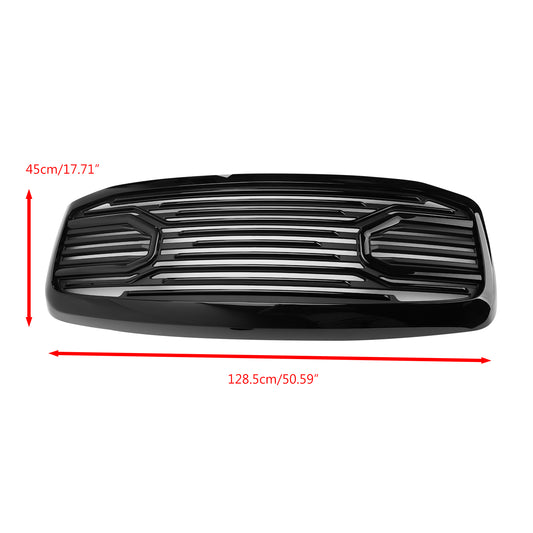 Front Black Big Horn Grille+Replacement Shell For 06-09 RAM 2500+3500