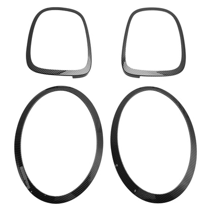 Set di anelli per castone surround con rivestimento per fanale posteriore da 4 pezzi per MINI F55 F56 F57