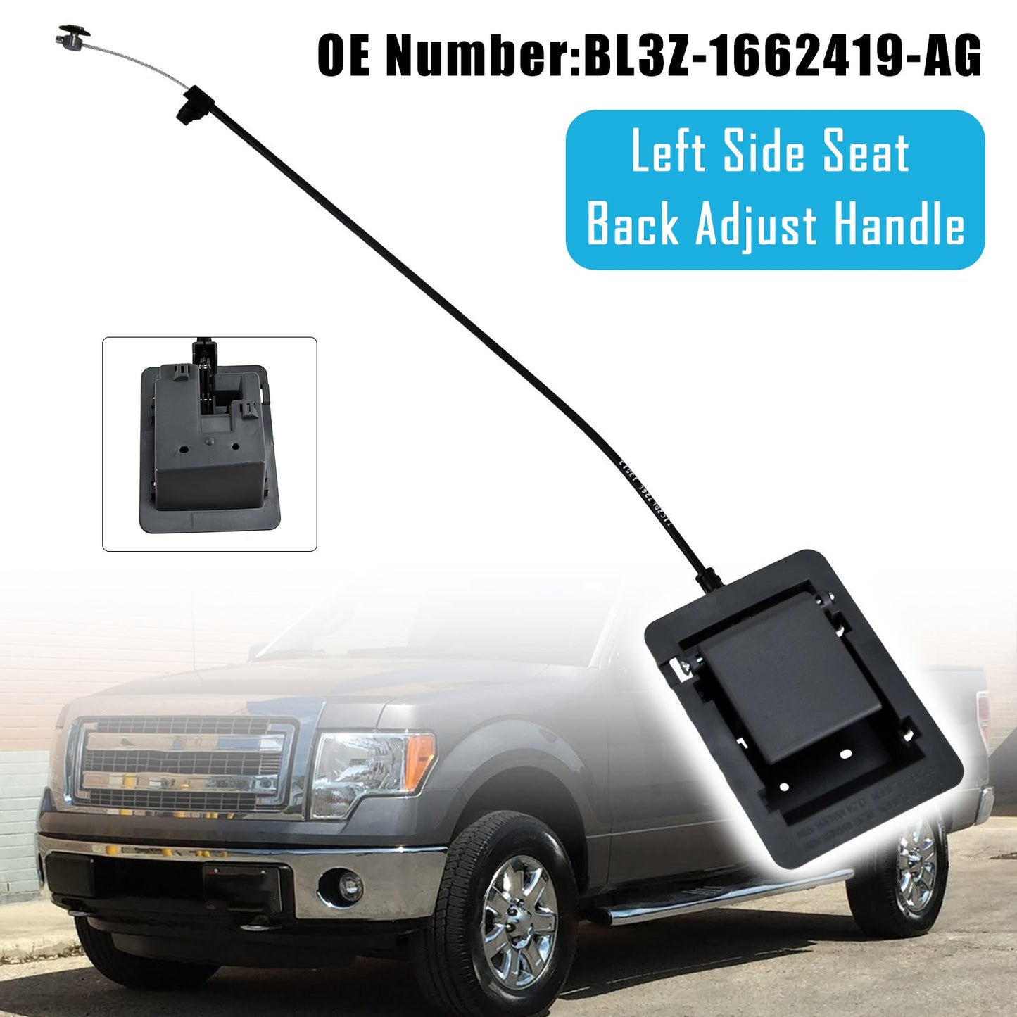 Maniglia di regolazione dello schienale del sedile lato sinistro BL3Z-1662419-AG per Ford F-150 2009-2014