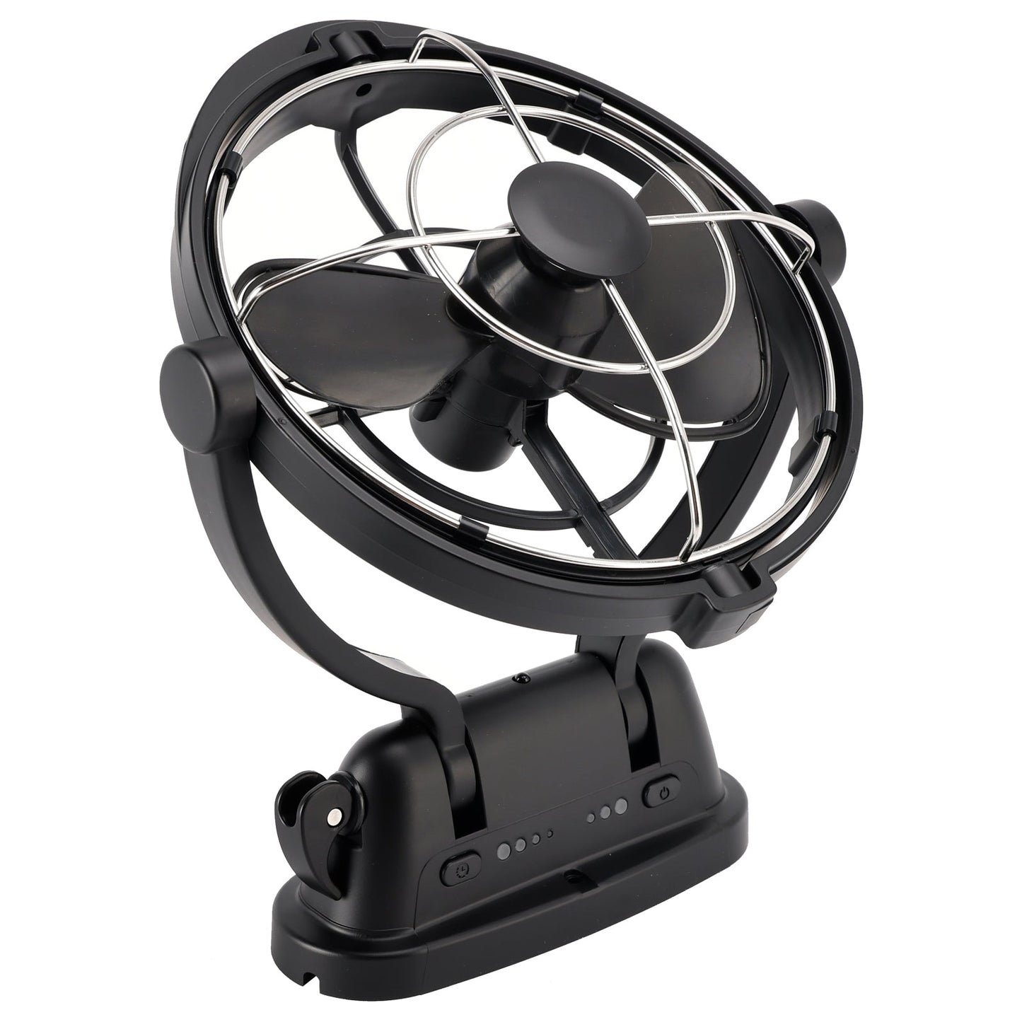 Ventola di ventilazione intelligente a bassa potenza con controllo della temperatura progettata specificamente per ambienti di navi e camper 12 V/24 V nera
