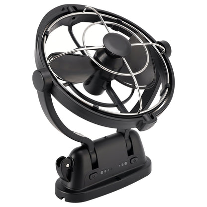 Ventola di ventilazione intelligente a bassa potenza con controllo della temperatura progettata specificamente per ambienti di navi e camper 12 V/24 V nera