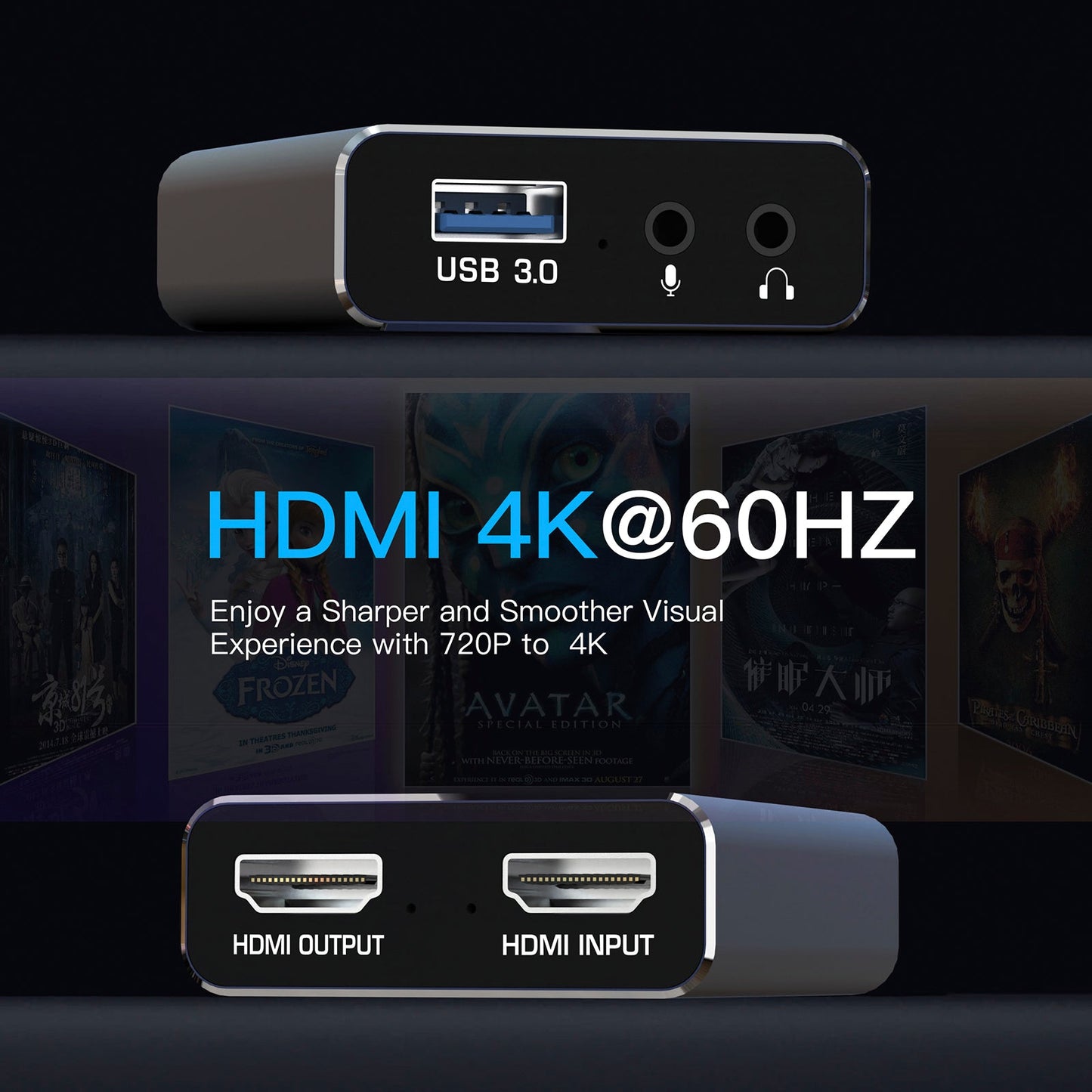 Scheda di acquisizione HDMI Video 4K Live Set-Top Box Registrazione Acquisizione audio