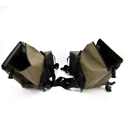 Borsa da sella laterale, colore abbinato, 86 l, verde, per scooter e moto.