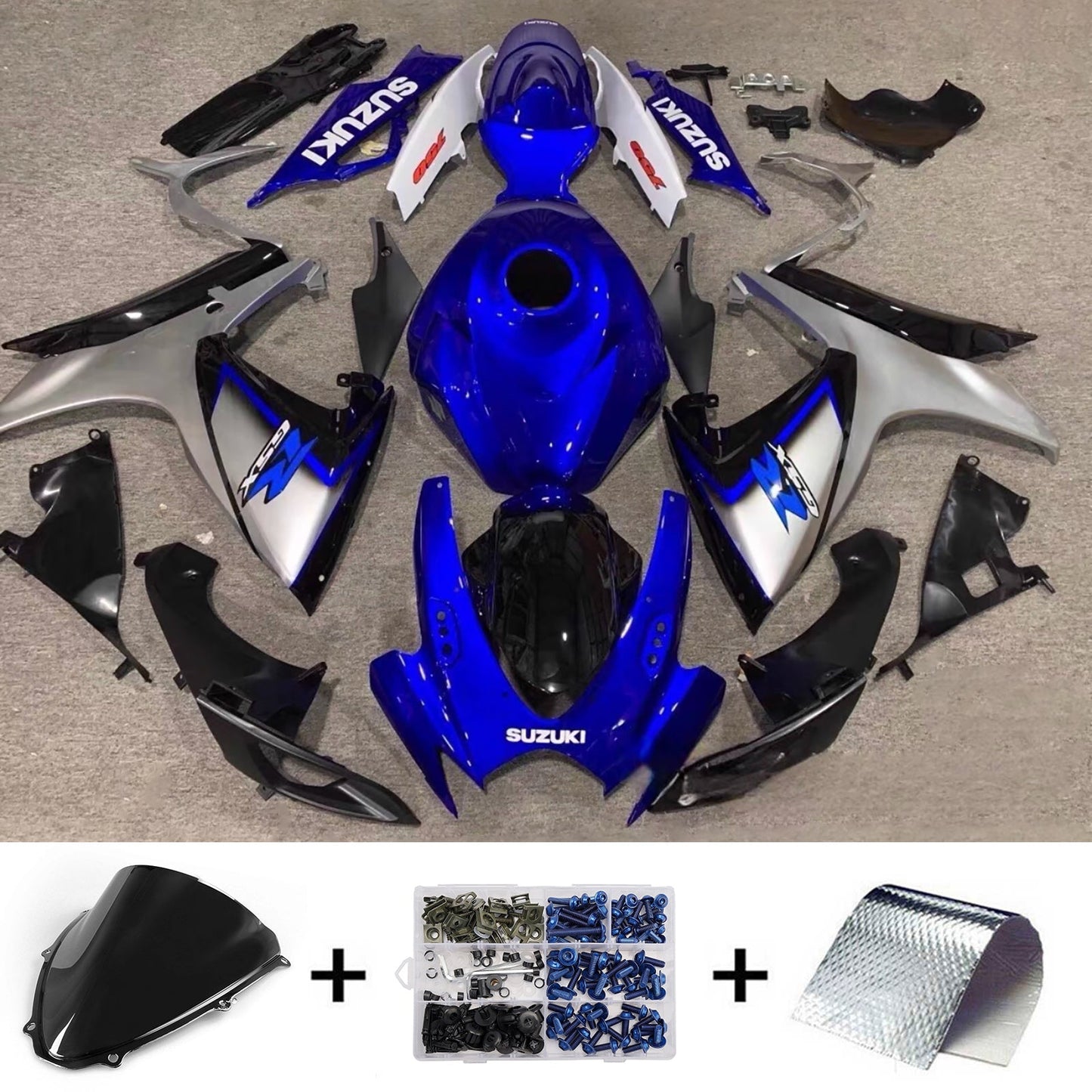 Kit carenatura iniezione plastica ABS per Suzuki GSXR 600/750 2006-2007 K6