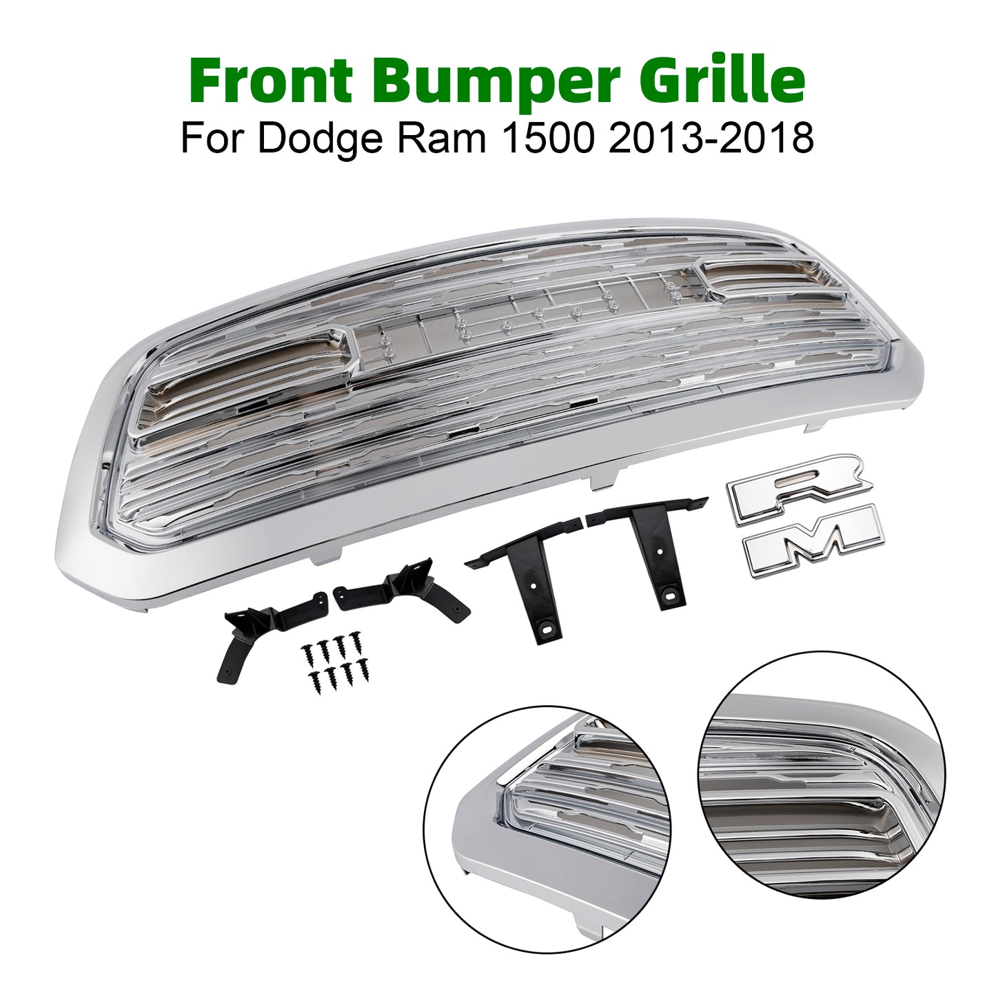 Griglia paraurti anteriore cromata Dodge Ram 1500 LTD Style 2013-2018