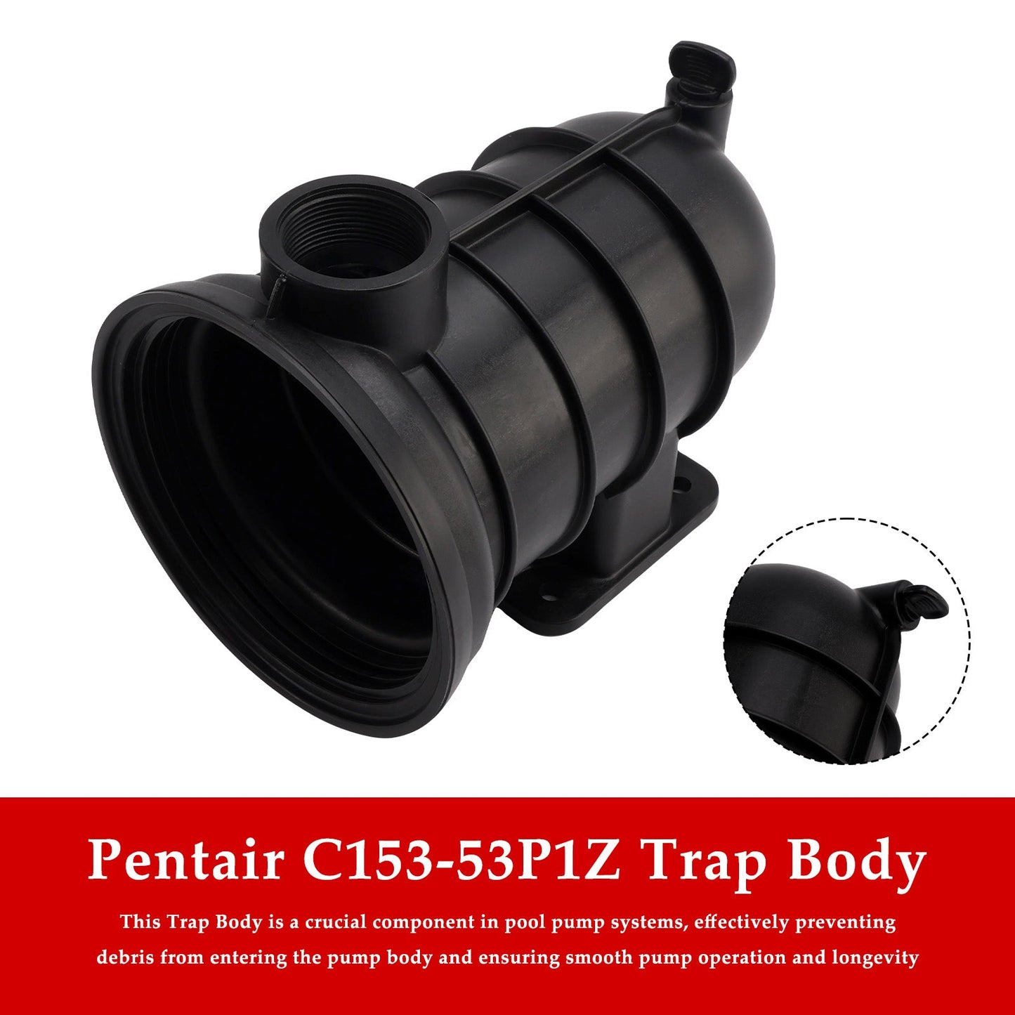 PKG 115-5"" Trap C153-53P1Z Corpo del sifone per Pentair Sta-Rite DuraGlas