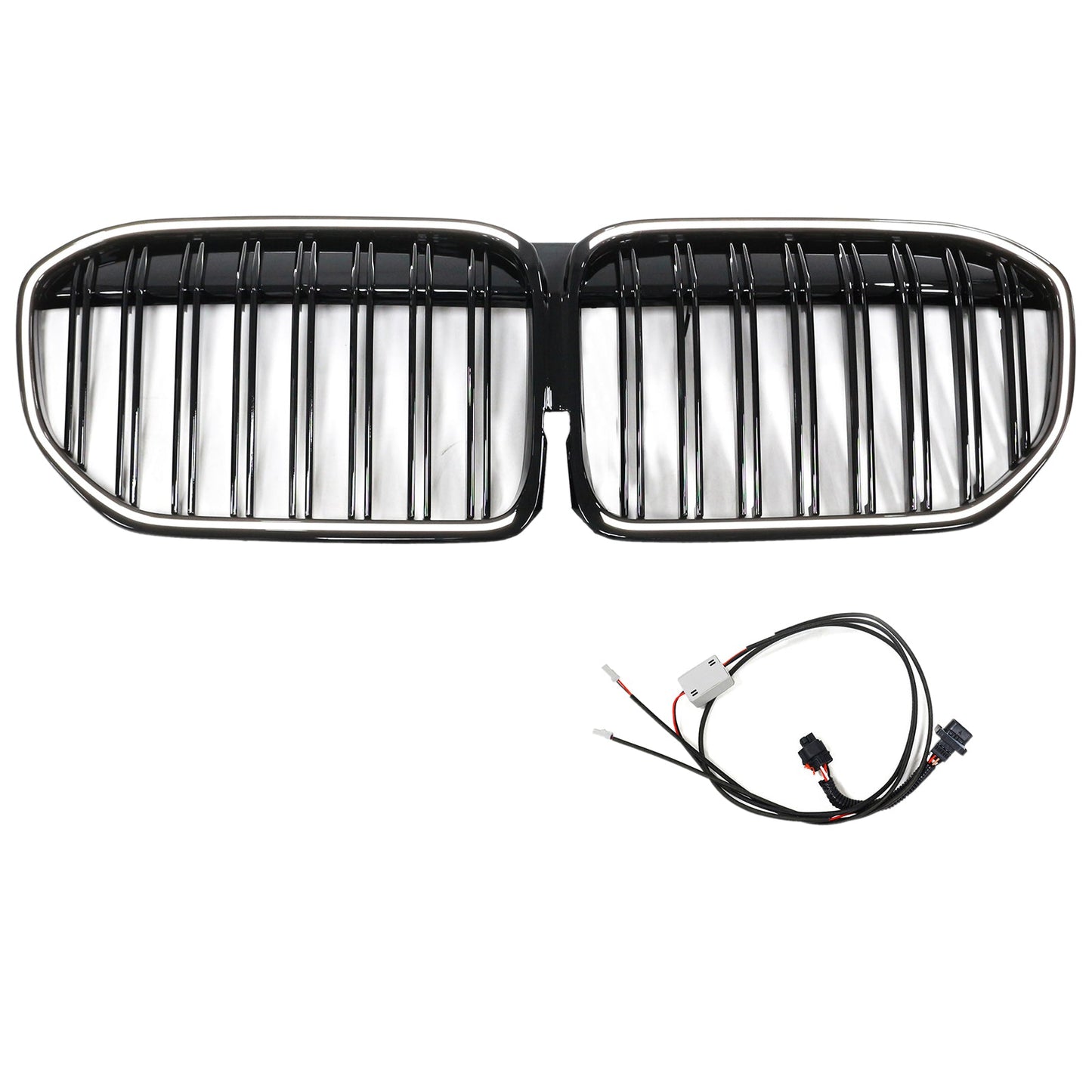 Griglia anteriore nera lucida a doppia stecca per BMW Serie 7 G11 G12 2019-2022