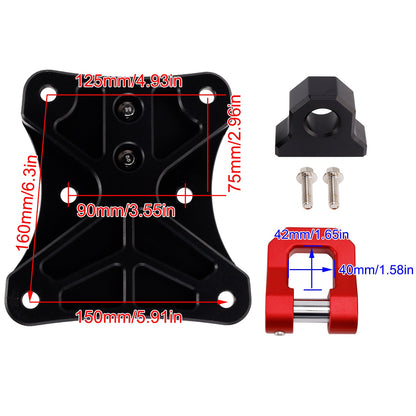 Piastra di traino posteriore con gancio e anello a D da 3/4"" compatibile con Yamaha Maverick X3 900 X Max