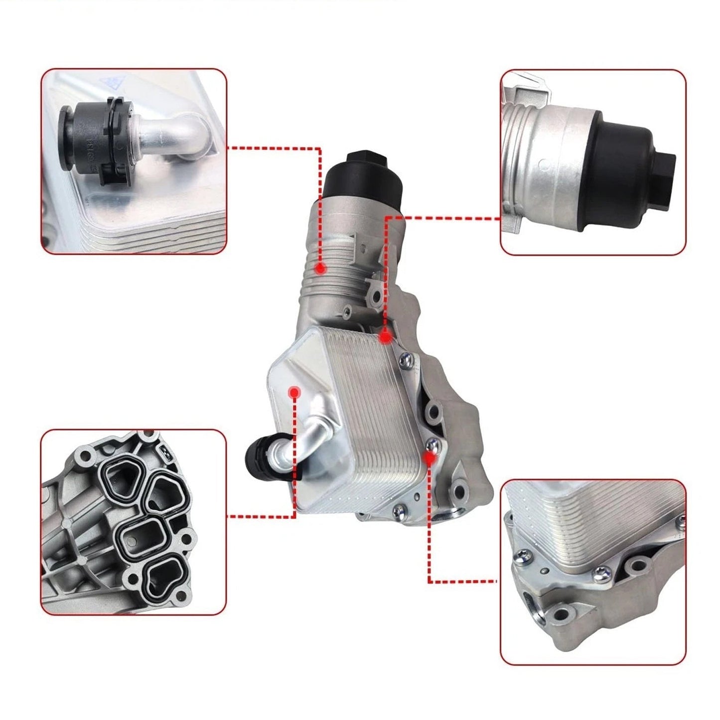 Alloggiamento del filtro del radiatore dell'olio motore 11428661958 per BMW X1 X2 2020-2023