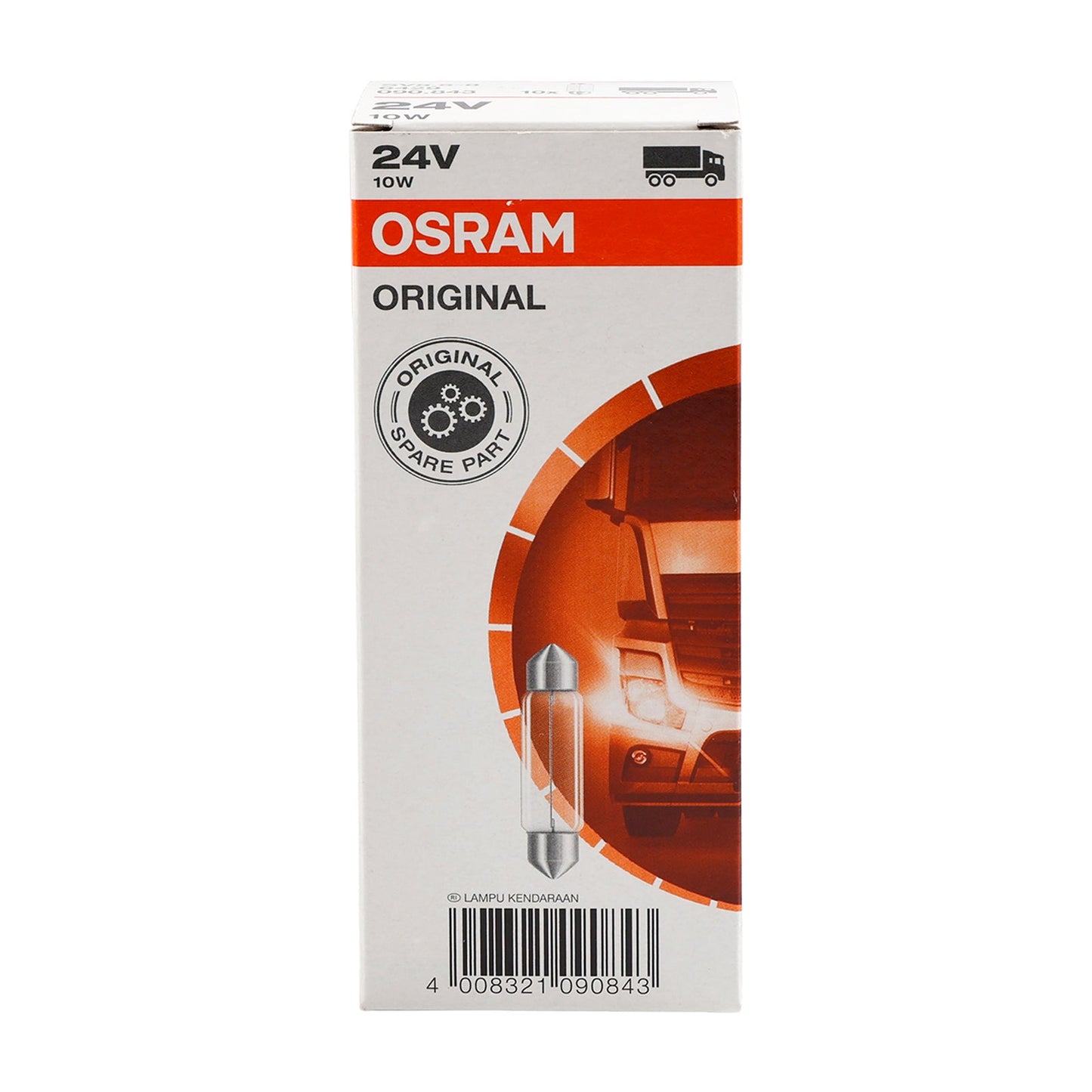 10 lampadine tubolari per auto C10W SV8.5-8 43MM 6429 24V 10W per OSRAM