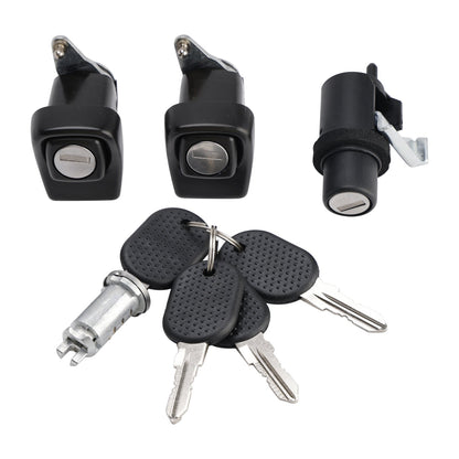 Kit Serratura Porta Destra e Sinistra + Cofano + Cilindro + 4 Chiavi Per Fiat Panda 85/104