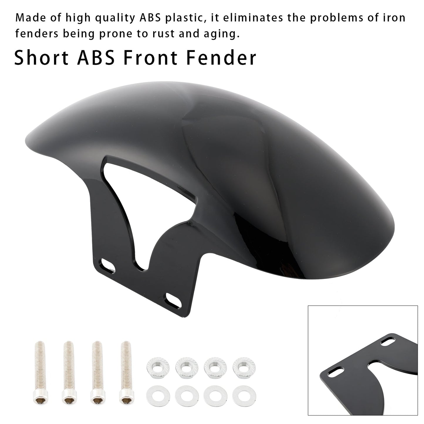 Parafango anteriore corto ABS Harley-Davidson M8 Softail Fatboy 2018-2024