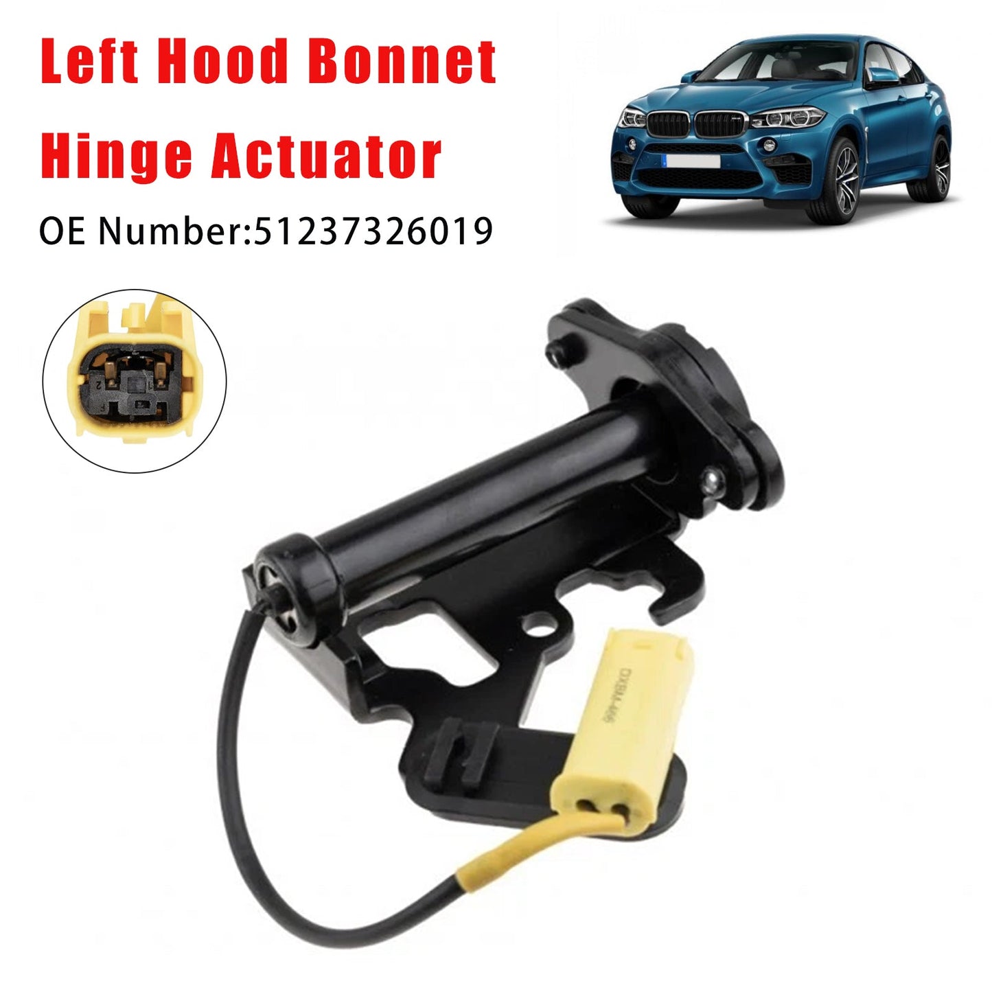 Attuatore cerniera cofano lato sinistro 51237326019 compatibile con BMW X5 F15 X6 F16