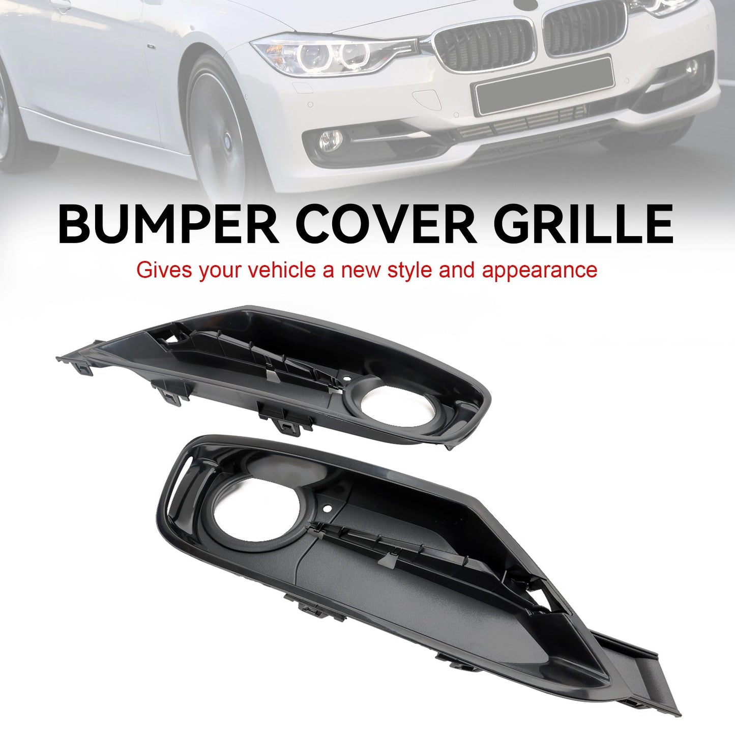 2 coperture per griglia fendinebbia per paraurti anteriore Per BMW 335i xDrive 320i 2.0L L4-Gas 2013-2015