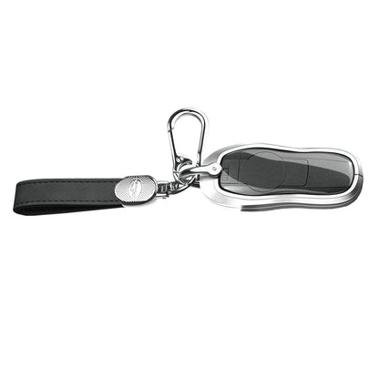 Custodia per chiave auto in lega di alluminio e TPU nera con fibbia per Porsche Cayenne 911