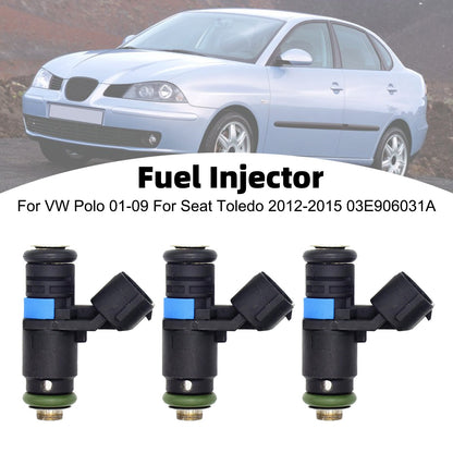 3 iniettori di carburante per VW Polo 01-09 e Seat Toledo 2012-2015 03E906031A