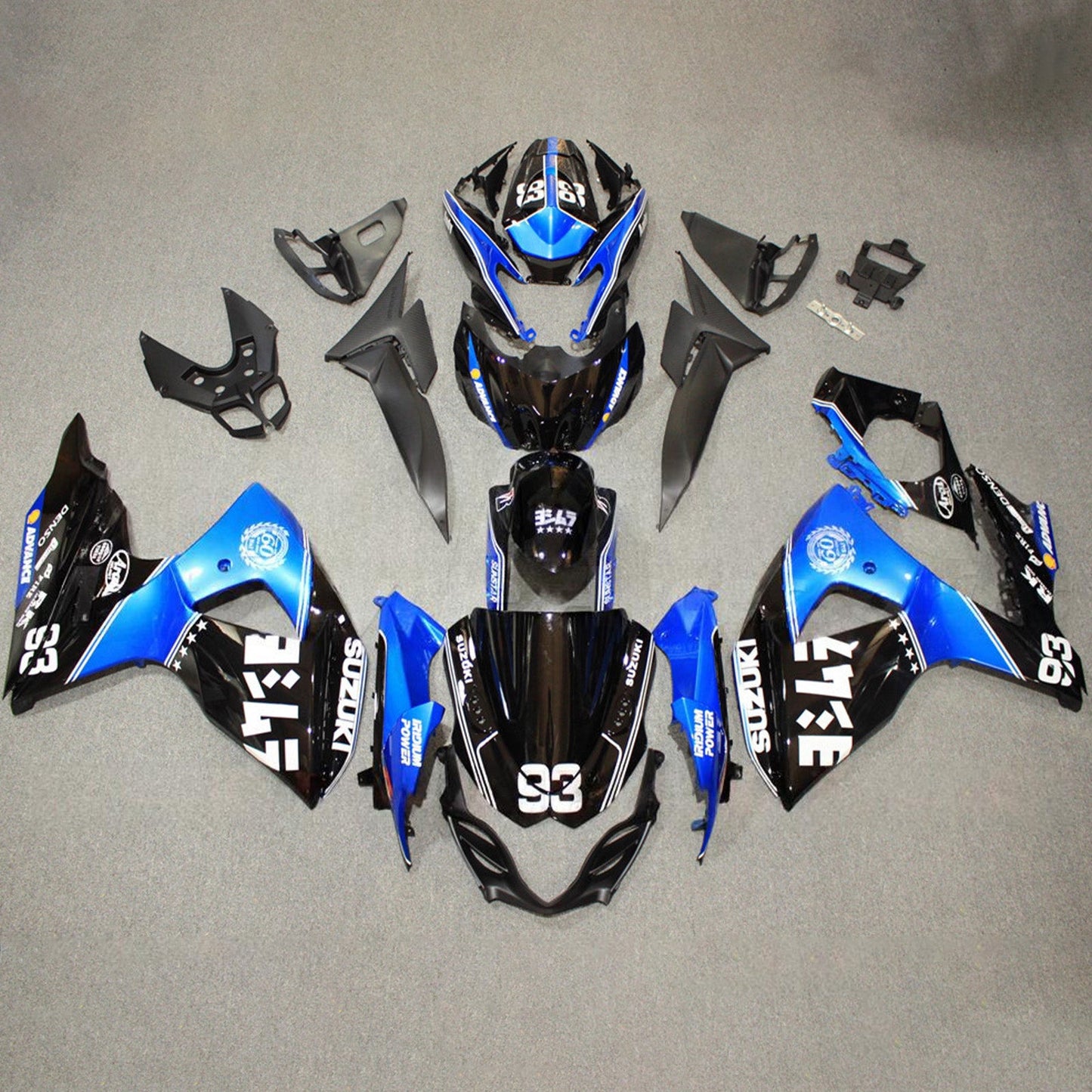 Kit carenatura iniezione plastica ABS per Suzuki GSXR1000 2009-2016 K9