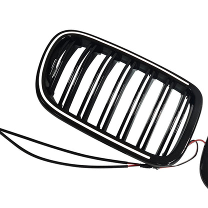 Griglia anteriore a doppio rene nera per paraurti, compatibile con BMW X3 F25 2011-2014.