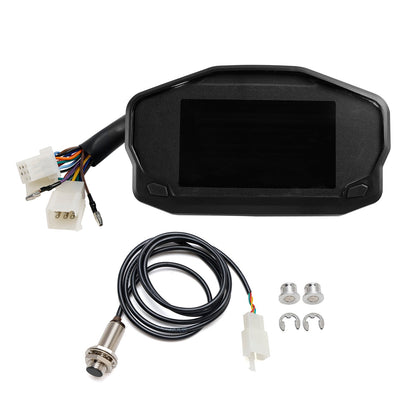 Tachimetro digitale con display LCD retroilluminato RPM universale per moto