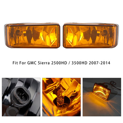 Coppia di fari fendinebbia con lampadine per Chevy Tahoe Sierra 2007-2015, lente gialla