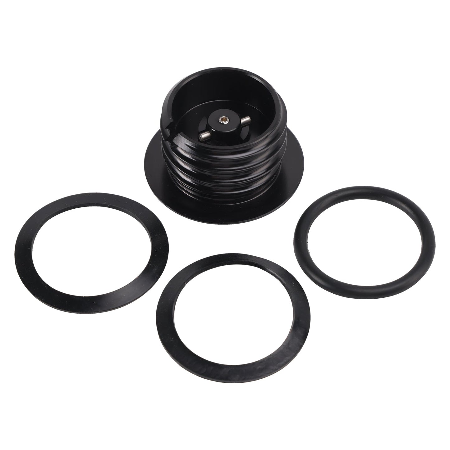 Tappo serbatoio a scomparsa ventilato nero per Softail Low Rider Dyna Sport Super Glide