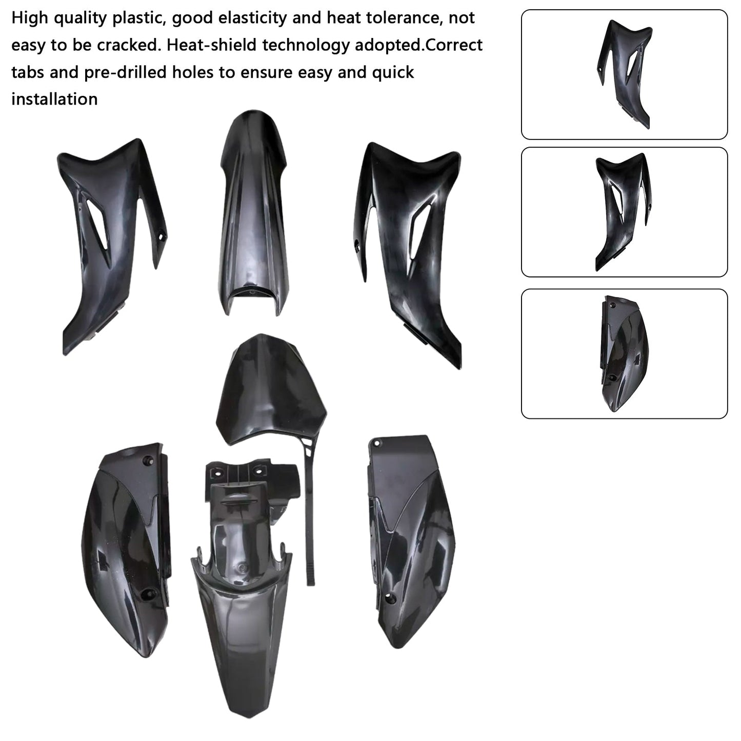 Kit plastiche per carrozzeria Yamaha TTR110 2008-2022 DIRT BIKE, carenatura parafango