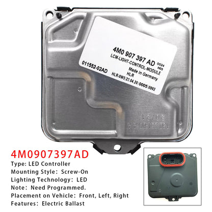 Modulo di controllo luci LED Audi A4/S4/Avantquattro 2016-2024 PR:8IT+8G0,8G1+GP0 4M0907397AD LCM Matrix