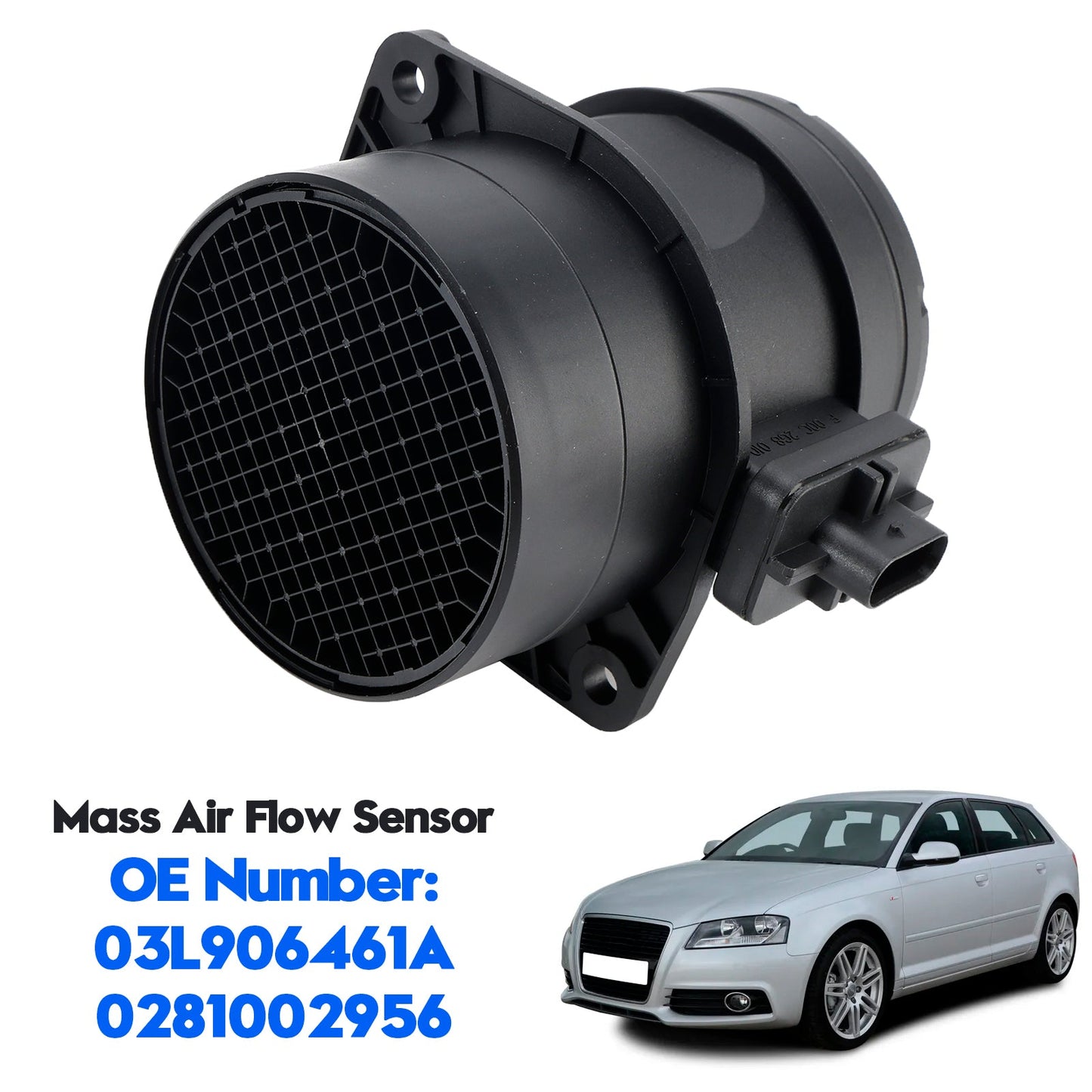 Sensore di flusso d'aria di massa 03L906461A 0281002956 per VW AUDI SEAT SKODA 2.0 TDI