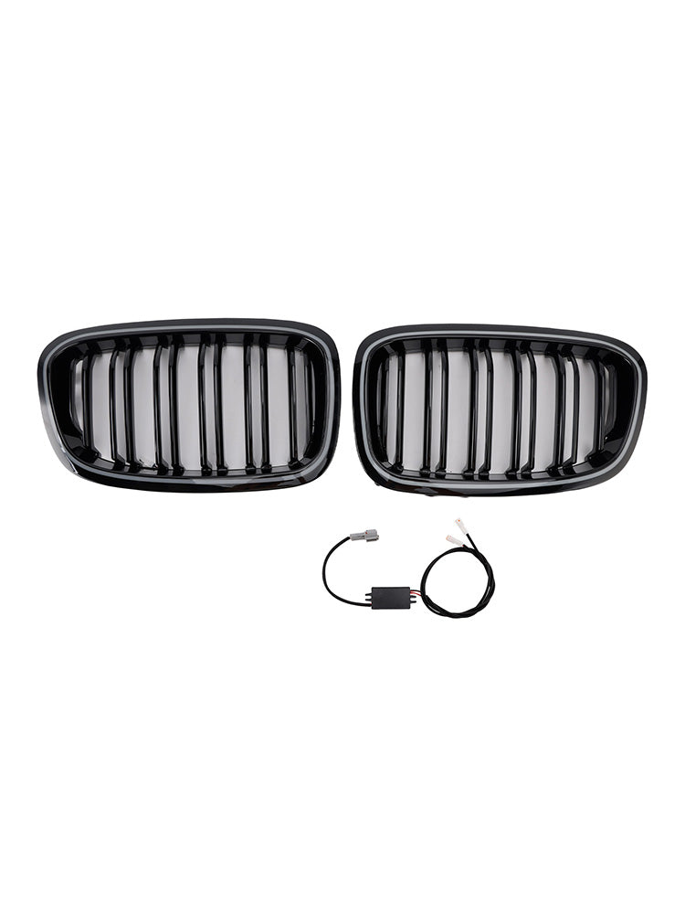 Griglia anteriore a doppio rene per paraurti BMW Serie 1 F20 F21 2012-2014 (2 pezzi) 551137239021