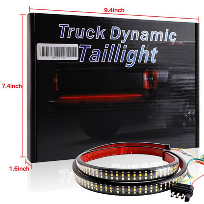 Striscia di luci posteriori a LED per auto e camion, indicatori di direzione dinamici, tre file da 1,5 metri
