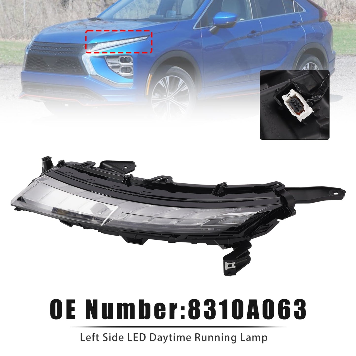 Faro diurno anteriore sinistro a LED per Mitsubishi Eclipse Cross 2022-2026, codice 8310A063