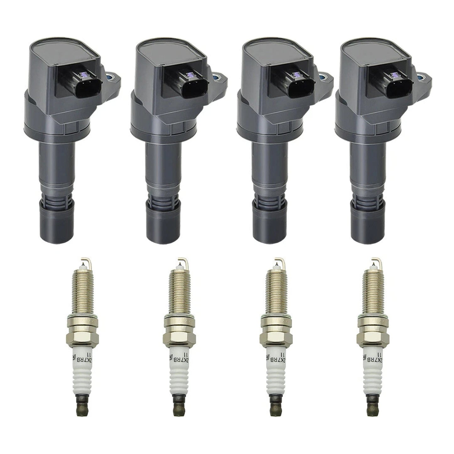 4x Bobina di accensione + 4x Candela UF672 per Acura ILX 2.0L Honda Civic HR-V 1.8L