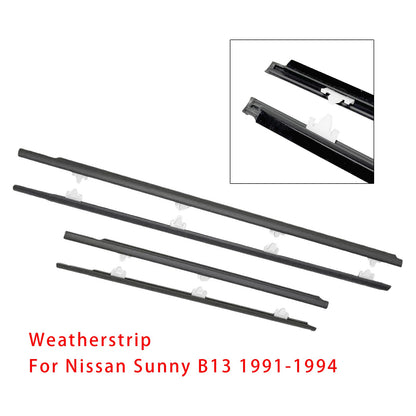 4 guarnizioni per finestrini per Nissan Sunny B13 1991-1994